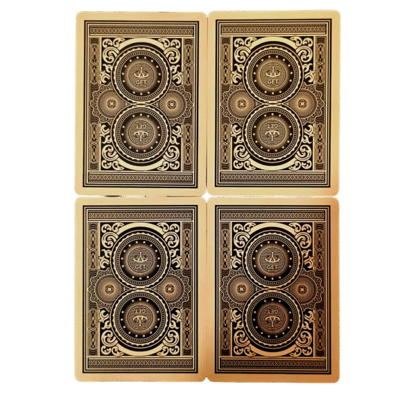 texas hold'em poker cards gilded gold edge