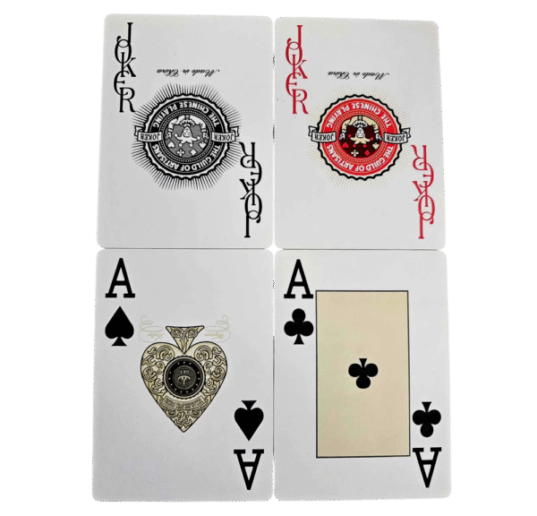 texas hold'em poker cards gilded gold edge