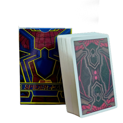 marvel’s spiderman man playing cards